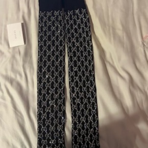 Gucci GG Crystal Monogram Tights - Picture 1 of 6